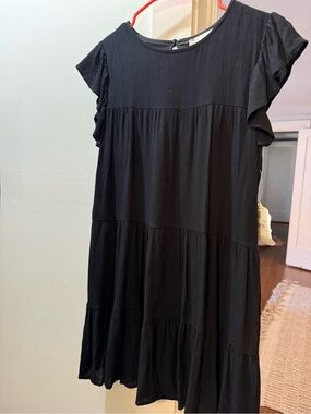 Altar'd State Black Dress with Ruffle Detail